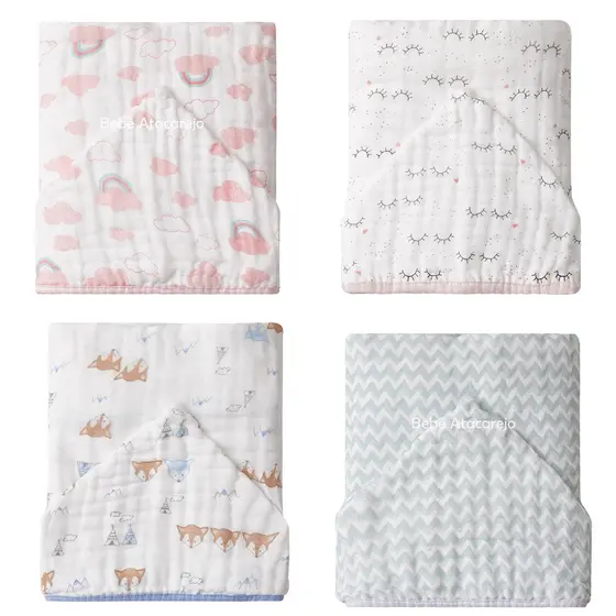 Toalhão De Banho Papi Soft Premium Toalha Fralda Com Capuz Estampada Bebê Infantil Menino