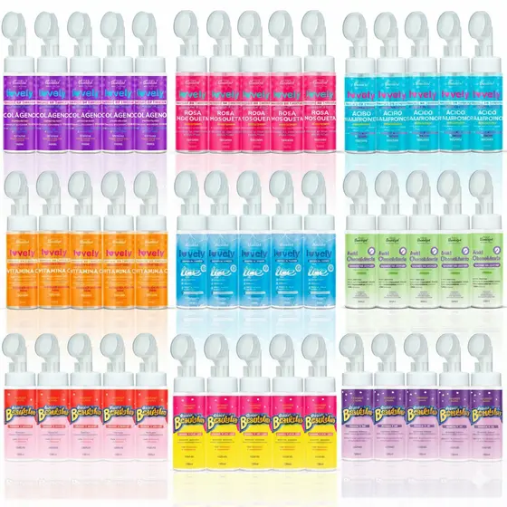Kit 05 Unidades Mousse de Limpeza Facial Face Beautiful 150ml