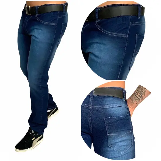 Calça Básica Jeans Masculina Social Casual Day