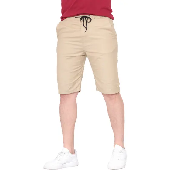 Bermuda Básica Casual Sarja ou Jeans com Elástico na Cintura