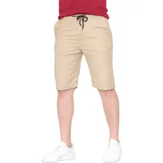 Bermuda Básica Casual Sarja ou Jeans com Elástico na Cintura