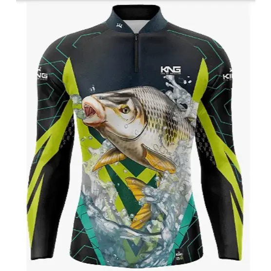 Camisa Camiseta Pesca King Brasil NOVA Kff305 Proteção Uv  Piapara - LANÇAMENTO