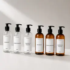 Kit Frascos 500ml Transparente ou Âmbar Para Shampoo/Condicionador/Sabonete Líquido + Envio Imediato