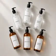 Kit 3 Frascos 500ml Transparente ou Âmbar Para Shampoo/Condicionador/Sabonete. L + Envio Imediato