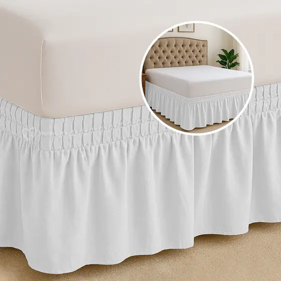 Saia Com Elástico 42cm Para Cama Box Casal, Queen e King Tamanho Universal Premium Luxo
