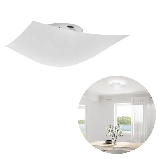 Plafon Solari Quadrado 28cm 60w para 2 Lâmpadas Taschibra