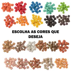 100 Eva Boleado Formato Ração 10mm P/ Anteninha de Pesca Várias Cores