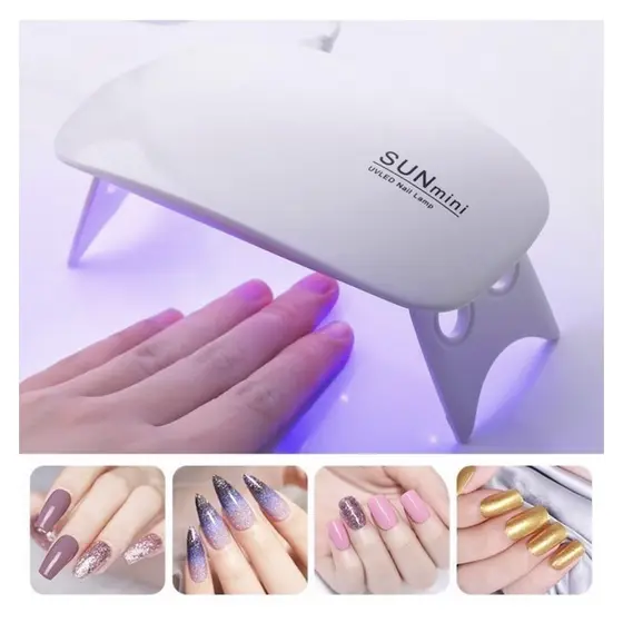 Mini Cabine Led UV Seca Rápido Unha Gel Acrigel Nail Portátil