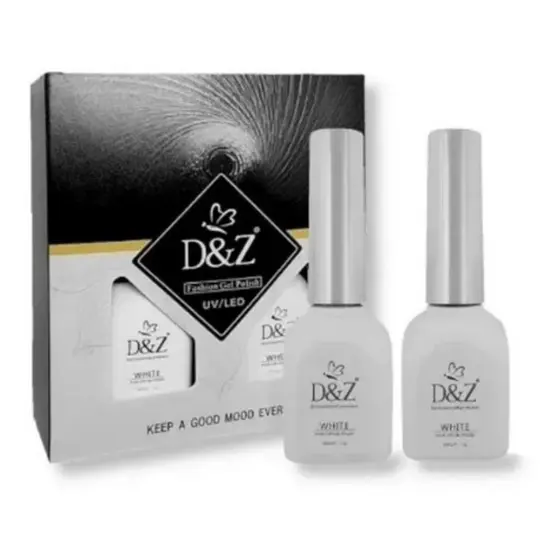 Kit Francesinha Esmalte Gel UV LED 24g D&Z Original Seca na Cabine