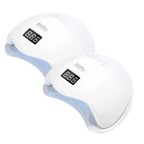 2x Cabine Sun 5 LED UV Digital 48w Unha Gel Acrigel Fibra Alongamento