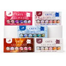 KIT 6 Esmaltes Gel Magnéticos Sem TPO e DMPT 5 Paletas de Cores Lirio 18ml Efeito Olho de Gato