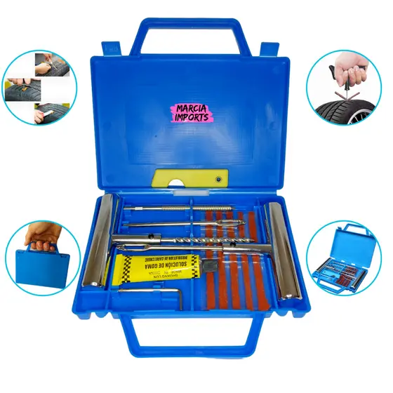 Reparo Metal Com Chaves Maleta E Refis Modelo Macarrao Para Remendo Pneu moto e carro Entrega Rapida