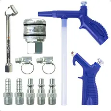 Kit Compressor de Ar com Bico para Encher Pneu Pulverizador Engate Rápido e Acessórios
