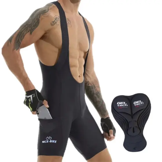 Bermuda Bretelle Ciclismo Masculino Roupa De Ciclista Com Forro Gel D120
