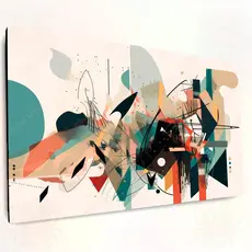 Quadro Abstrato Moderno - Arte em Tela Acetinada, Estilo Contemporâneo, Tons Pastel, Alta Qualidade,pronto para Pendurar