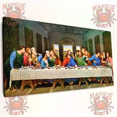 Quadro Decorativo A Santa Ceia de Leonardo da Vinci - Arte Clássica, Pronto para Pendurar