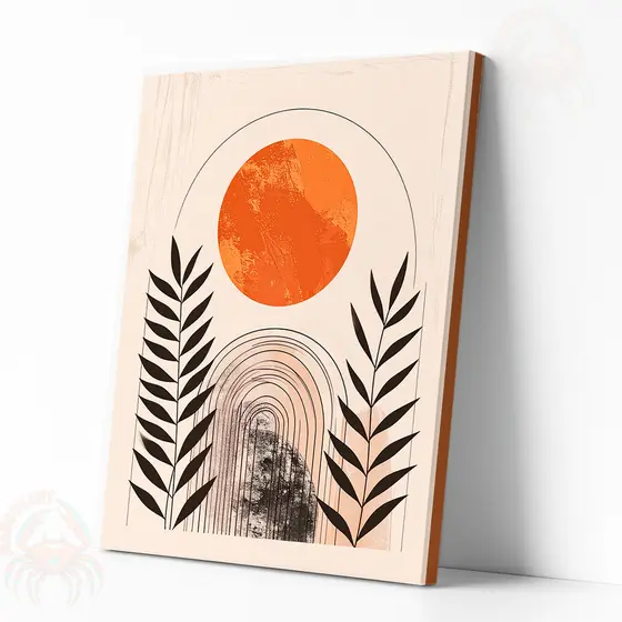 Quadro Portal Da Lua Terracota Decorativo — Arte Minimalista, Estilo Boho