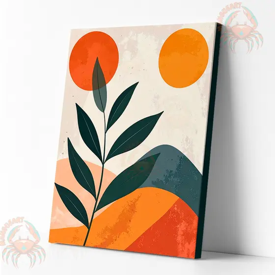 Quadro de Folhas Abstratas – Decoração Moderna Arte