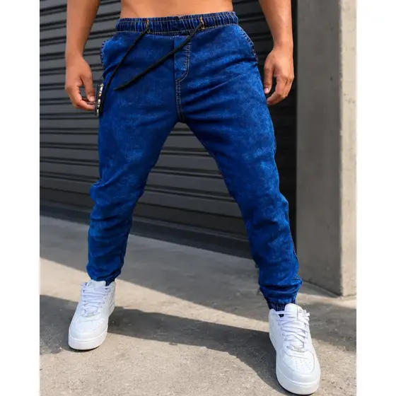 Calças Masculina Jogger Com Punho Elástico Preto e Jeans