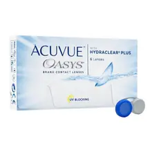 Lente de Contato Acuvue Oasys com Hydraclear Plus Miopia e Hipermetropia com Grau + Estojo