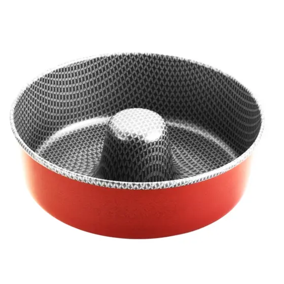 Forma De Bolo Cone Antiaderente 22 cm Forma Redonda Não Gruda Forma Pudim