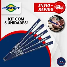 Lápis de Carpinteiro e Marceneiro Kit Com 5 Peças - BRASFORT