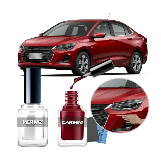 Tinta Tira Risco Automotivo Onix Plus 2020 Vermelho Carmim