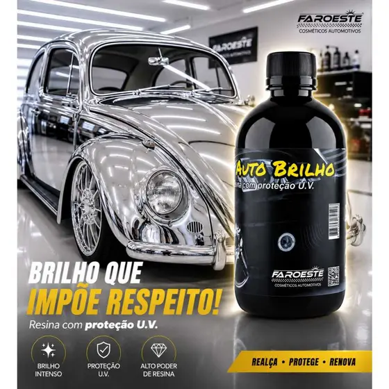 Cristalizadora Auto Brilho 250ml Concentrada c/ Proteção U.V. Faroeste