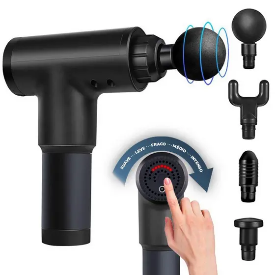 Massageador Eletrico Sem Fio Inteligente Corporal Gun Relax