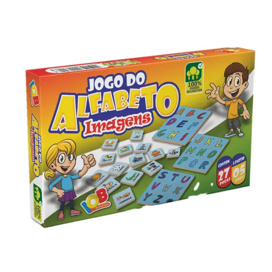 Jogo Alfabeto Alfabetização infantil com Imagens Didático Pedágogico escolar brinquedo educativo
