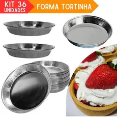 KIT 36 FORMA TORTINHA LISA PARA DOCES SALGADOS PÃO DE BATATA TORTA FORMINHA PARA TORTINHA RESISTENTE