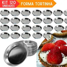 KIT 120 FORMA TORTINHA LISA PARA TORTA DOCES SALGADOS FORMINHA TORTINHA RESISTENTE