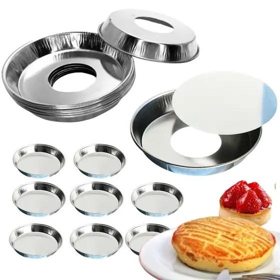 KIT 60 FORMA TORTINHA LISA FORMINHA MINI TORTA COM FUNDO REMOVIVEL AÇO FLANDES