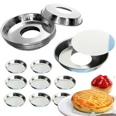 KIT 60 FORMA TORTINHA LISA FORMINHA MINI TORTA COM FUNDO REMOVIVEL AÇO FLANDES