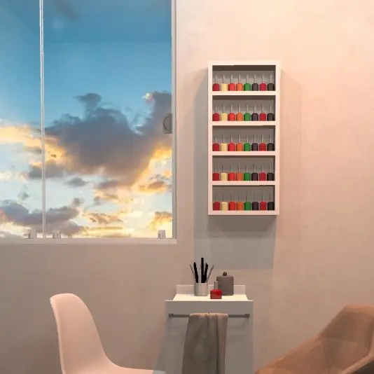 Expositor organizador esmalte para salão de beleza