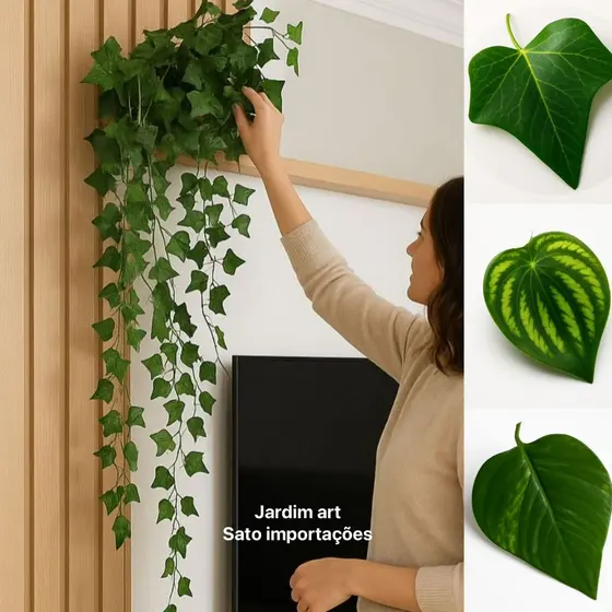 Planta Artificial 3x2M Vaso Trançado Rústico Decorativo