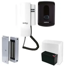 Porteiro Interfone Residencial Intelbras Campainha com Fio e Fechadura Eletroimã