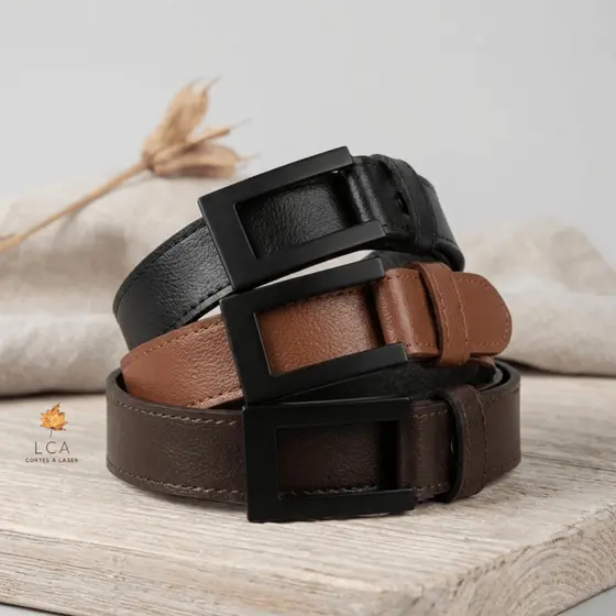 Kit cinto casual feminino fivela quadrada preta elegante para evento ou dia a dia