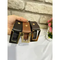 Kit cinto casual feminino fivela quadrada dourada elegante para evento ou dia a dia