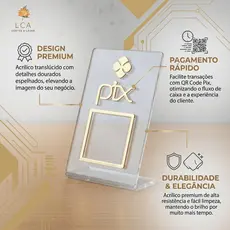 Placa de Acrílico para PIX com QR Code – Facilita Pagamentos no Estabelecimento