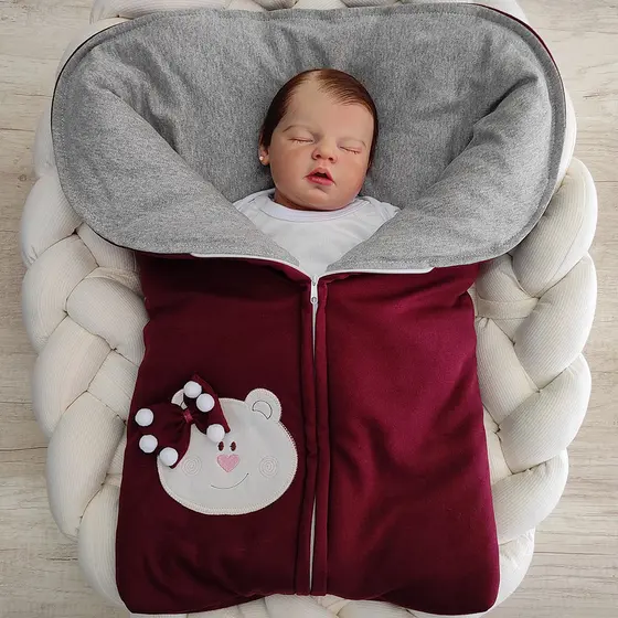 Porta Bebê Menina Saco de Dormir Avulso Malha Cecília