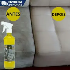 Limpa Estofado Spray Multiuso Perfumado Uso Residencial e Automotivo 500ML Bancos Carpetes Sofás