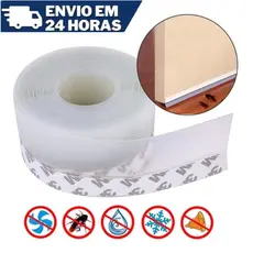 Fita Veda Fresta Porta Transparente 3m x 35mm Pivotante