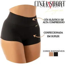 Calcinha Short Cinta Modeladora Compressão 10004
