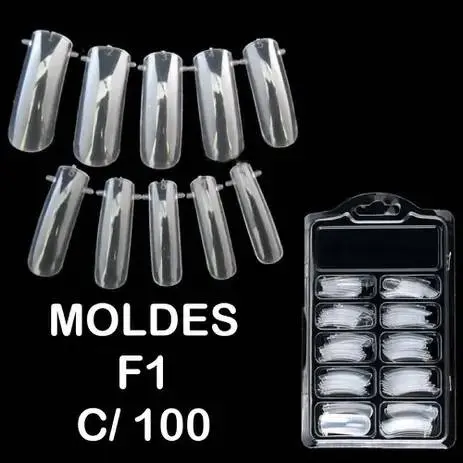 Caixa 100 Molde F1 Para Alongamento de Unhas
