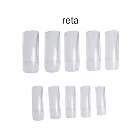 Caixa com 100 Tips Reta Transparente