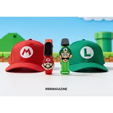 Boné Super Mario e Luigi Infantil + Relógio digital à prova dágua
