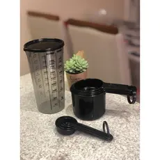 Kit medidores 9 peças total black medida copo com tampa - Não Erre Nas Medidas Das Suas Receitas Na Cozinha
