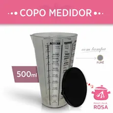 Copo Medidor 500 ML Preto: Facilite o preparo de suas receitas com medições precisas em um design elegante