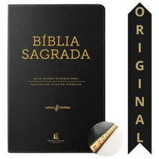 Bíblia Sagrada Luxo Preta NVI | Com Índice para Leitura Fácil e Organização Ideal